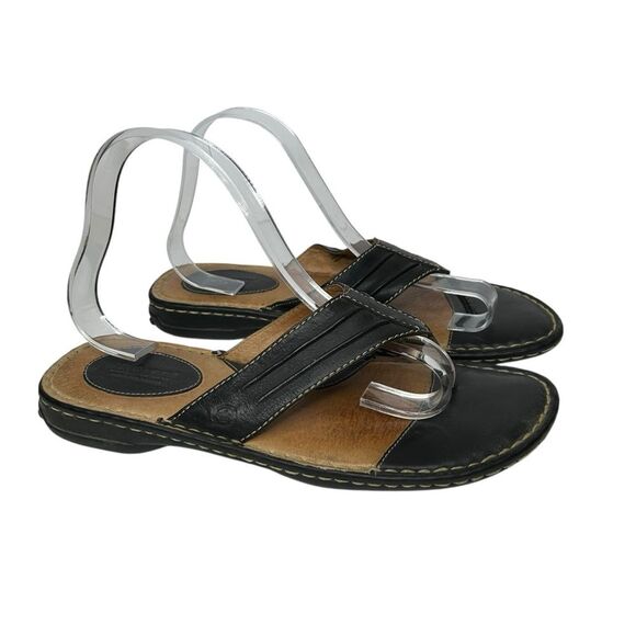 Born Black Leather Strappy Sandals 10 - Picture 1 of 10